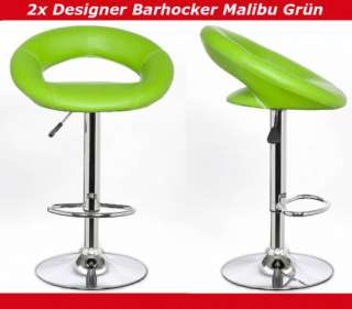   Barhocker Barstuhl Tresenhocker Hocker mit Lehne Malibu Grün BS60
