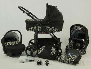 DRIVE II Kombi Kinderwagen 3in1 Komplett Set lux4kids 4260261550713 