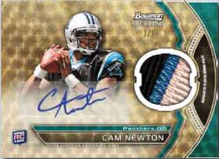 2011 Bowman Sterling Football Cam Newton Autograph Relic Superfractor 