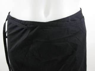 DKNY Black White Beaded A Line Wrap Skirt Sz 2  
