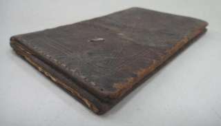 1781 antique LEATHER WALLET/BILLFOLD colonial money  