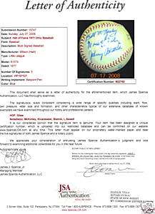 Warren Giles Ted Kluszewski + signed autograph ball JSA  