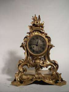 Louis XV style gilt bronze clock  