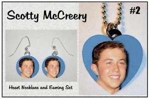 SCOTTY McCREERY Photo Charm Necklace & Earring Set #2  