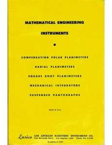 LASICO Planimeter and Integrator Catalog  