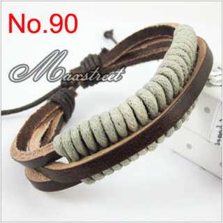 New Fashion Hemp Leather Handmade Bracelet / Wristband / Cuff Cool 
