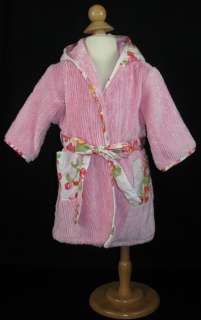 NWT Baby Lulu Pink Chenille Floral Bath Robe 9 12 Months $48 Christmas 