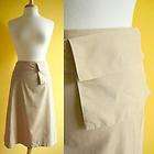 Mango MNG Minimalist Camel Khaki Brown Parachute Skirt /w Waist Flap 