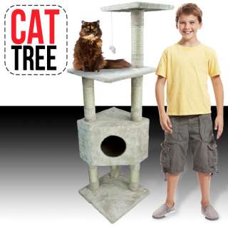  53 Cat Tower Tree Condo Scratcher Furniture Kitten House Beige Post 