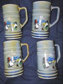 WADE Irish Porcelain Mugs Stein Ireland Vintage Celtic Pottery clover 
