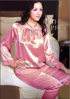 Ladys Pure Silk pajamas Set S~M /US 4~10 #AS0430  