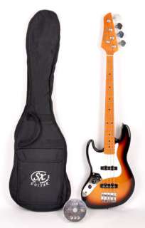   3TS Left Handed Short Scale Bass Guitar w/Free Carry Bag & DVD  