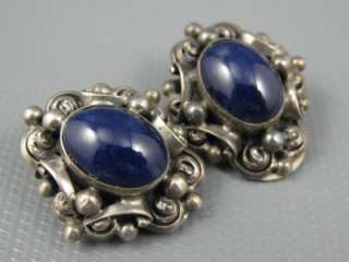 Old Peruzzi 800 Silver Florence Amethyst Clipon Earrings Italy  