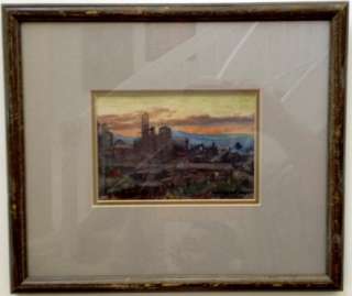 In hardwood Frame professionally matted with acid free paper, with 