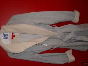 VICTORIAS SECRET Grey Flannel Short Tie Robe NWT L  