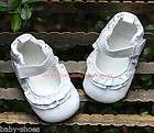 Baby Girl White Mary Jane Bow Dress Shoes Newborn Crib Sandals US Size 