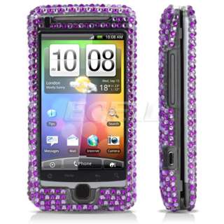 Ecell Designer Range   Purple Zebra Crystal Bling Case Cover for HTC 