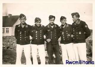   Group Kriegsmarine Sailors; Schnellboot (E Boat) Badges Worn  