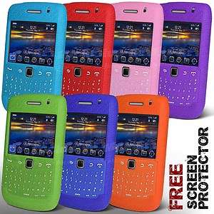   SILICONE CASE COVER & SCREEN PROTECTOR FOR BLACKBERRY BOLD 9700 9780