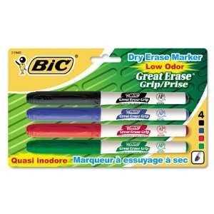  BIC Great Erase Bold Tank Dry Erase Marker, Chisel Tip 