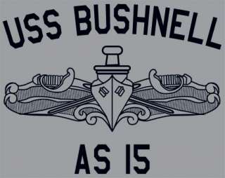 US USN Navy USS Bushnell AS 15 Submarine Tender T Shirt  