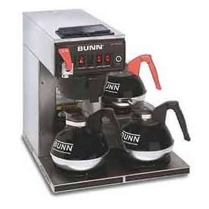  12 Cup Dual Voltage Auto Coffee Brewer With 3 Warmers 