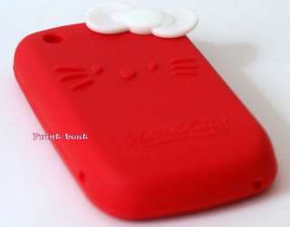   Rouge Silicone Housse Coque Etui HELLO KITTY Blackberry Curve 8520