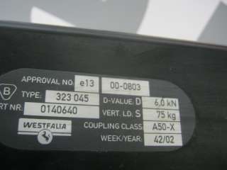 WESTFALIA BMW MINI 01 06 DETACHABLE TOWBAR  