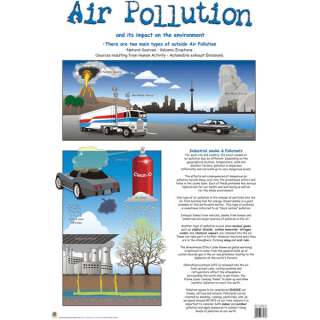   description this wall chart discusses air pollution and its impact on