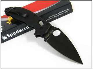   Black G 10 MANIX 2 Plain Edge Knife SC101GPBBK2   SPYDERCO MADE IN USA