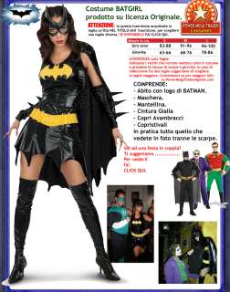 Costume DONNA BATGIRL di BATMAN Halloween Carnevale Tg. M  