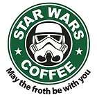 star wars starbucks stormtrooper coffie funny parody iron on t shirt 