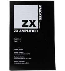 Kicker ZX200.2 11ZX200.2 200 Watt RMS 2 Channel Car Audio Amplifier 