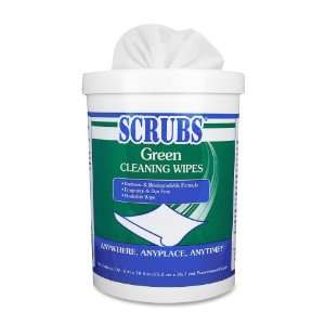  ITW Dymon 91828 Cleaning Wipes, 6 x 10 1/2, Green, 90 