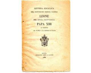 Lucca 1898 lettera enciclica papa leone a Ponsacco    Annunci