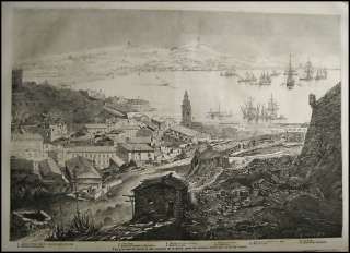 Ved.Pan.GAETA.dal Castello Abitato Re di Napoli 1861  