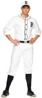 Retro Baseball Player Adult Costume  Mens Baseball Player Halloween 