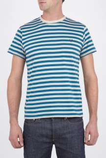 Fred Perry  Navy Grey Stripe T Shirt by Fred Perry