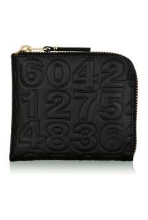 Black Numbers Small Coin Cash Wallet by Comme des Garcons Ac   Black 
