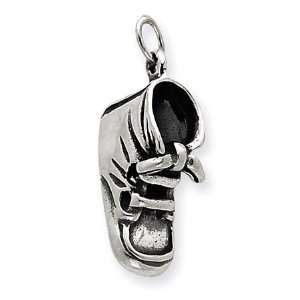    925 Sterling Silver Baby Shoe Booties Charm Pendant Jewelry