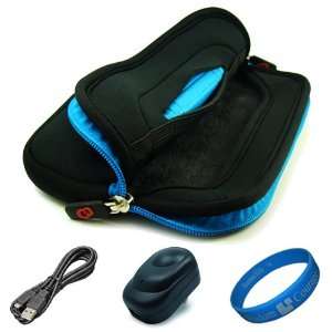  Black   Blue Trim Neoprene Sleeve Carrying Case Cover with 