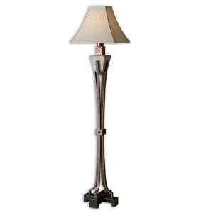   Slate and Hammered Copper Indoor Outdoor Floor Lamp