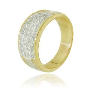  18K Two Tone Gold Fancy Diamond Ring Jewelry
