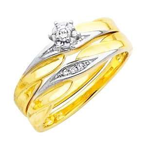  and White 2 Two Tone Gold Womens Round cut Diamond Enagagement Ring 