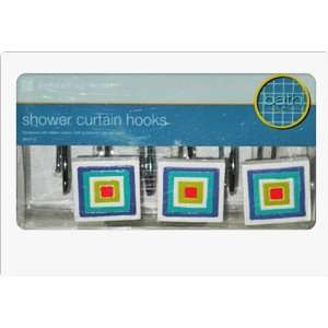    Novelty Multi Color Square Pattern Shower Hooks