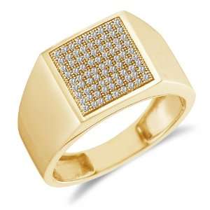 Size 12.5   10K Yellow Gold Diamond MENS Wedding Band OR Fashion Ring 