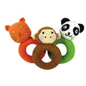    Organic Yellow Label Kids Animal Ring Rattles Toys & Games