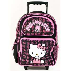  Hello Kitty Tulip Black Rolling Backpack Toys & Games