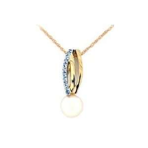   Solid Yellow Gold Diamond Classic Pendant with a Free Chain Jewelry