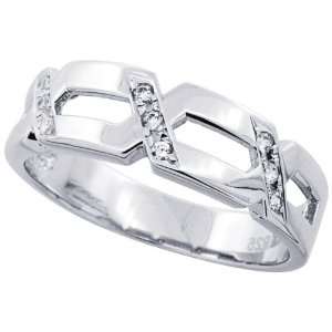 Rhodium Plated Sterling Silver Wedding & Engagement Ring Wedding Band 